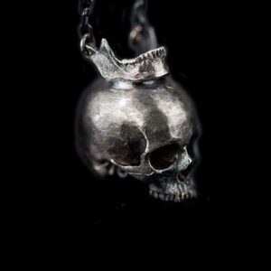 Skull Head Jaw Skull - 925 Silver Pendant Necklace for Men
