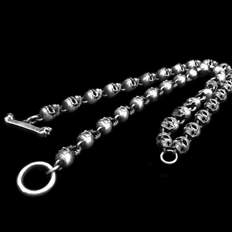 Mens Skull Necklace – 925 Silver Silver Skull Necklace - MENSSKULL 925 silver jewelry