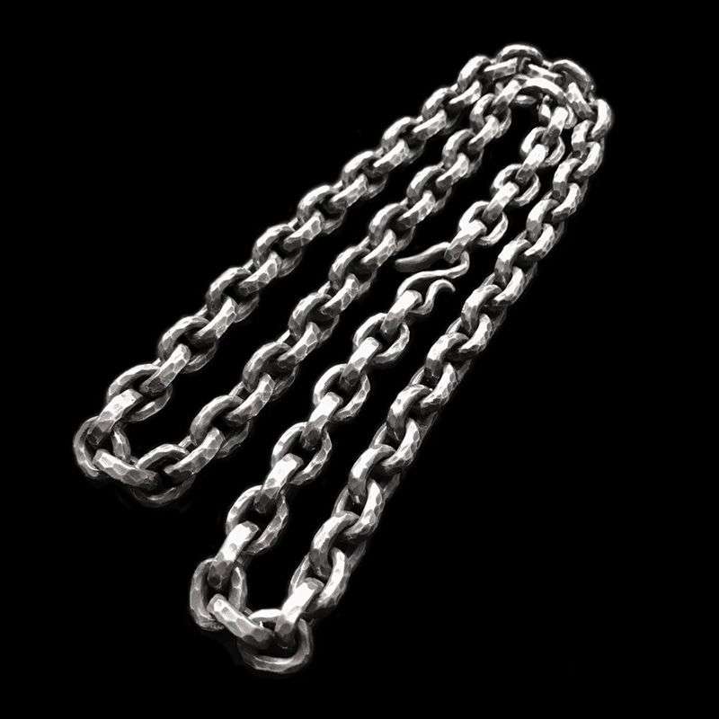 Knife Marks Chain Necklace – 925 Silver Necklace for Men - MENSSKULL 925 silver jewelry
