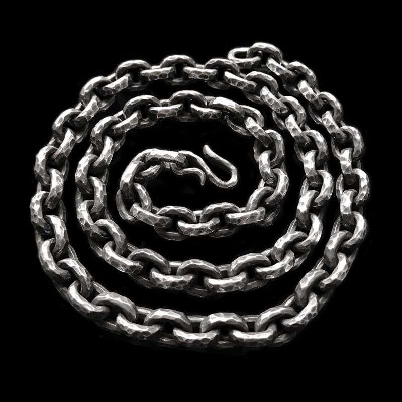 Knife Marks Chain Necklace - 925 Silver Necklace for Men - Image 2