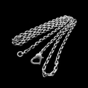 Oxidized Silver Link Chain - 925 Silver Necklace for Men