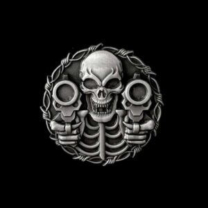 Motorcycle Skull Emblem - Biker Gift Badge