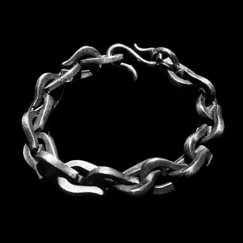 Hook Bracelet – 925 Sterling Silver Bracelet for Men - MENSSKULL 925 silver jewelry