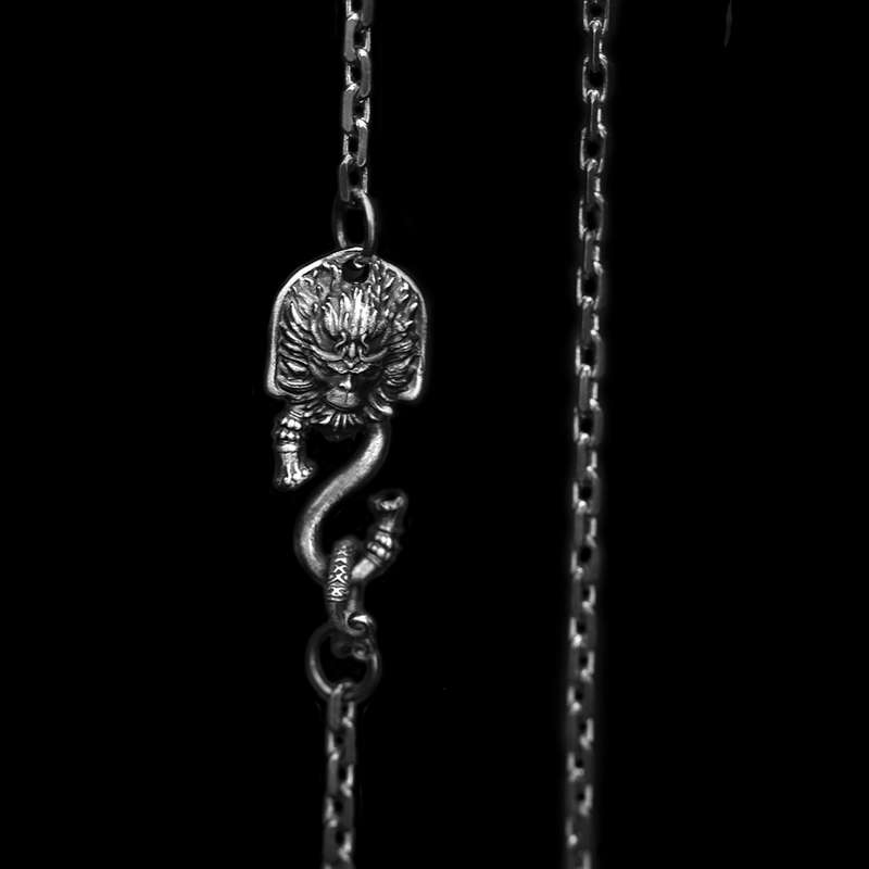 Black myth wukong jewelry necklace handmade from silver - Image 2