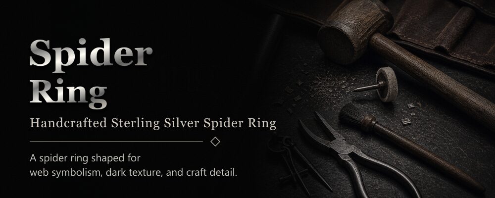 spider ring sterling silver as listed metalsmith tools workshop banner