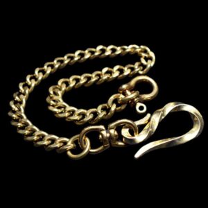 S-Buckle Wallet Chain - Brass Pants Chain and Copper Key Chain