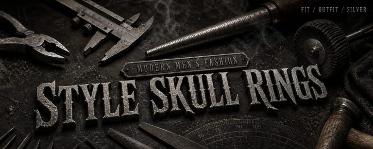 MENSSKULL style skull rings modern men's fashion dark metalsmith workshop banner