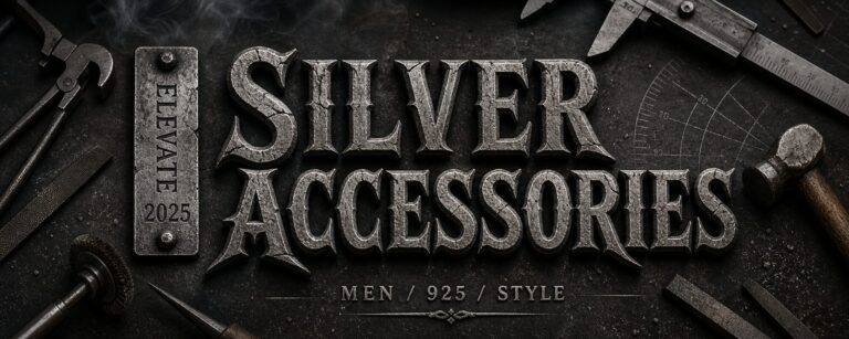 MENSSKULL silver accessories elevate 2025 dark metalsmith workshop banner with engraved silver type