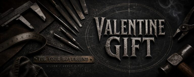 MENSSKULL Valentine gift for your boyfriend dark silver metalsmith workshop banner
