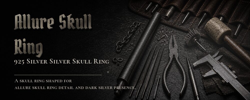 allure skull ring International standard 925 sterling silver as listed jewelry workshop tools banner