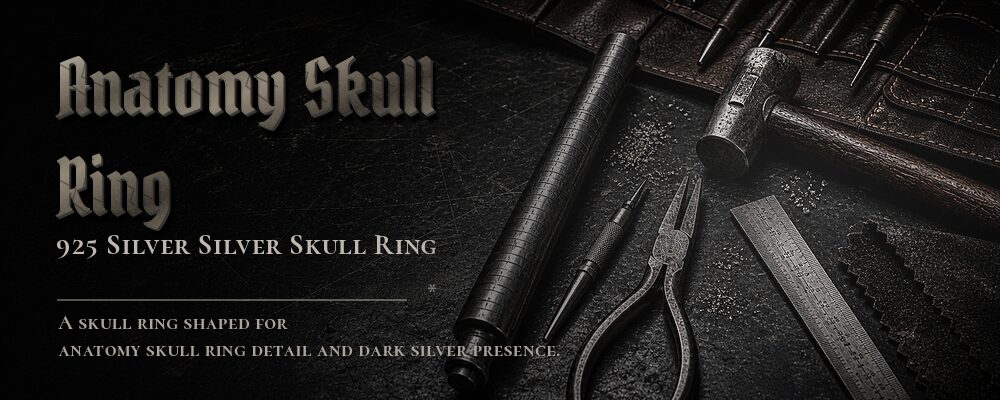 anatomy skull ring 925 silver as listed jewelry workshop tools banner