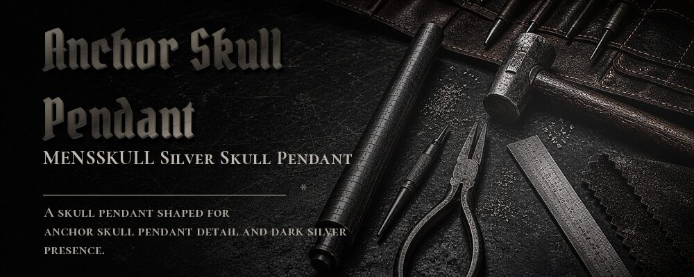 anchor skull pendant material details should be confirmed from the current product options jewelry workshop tools banner
