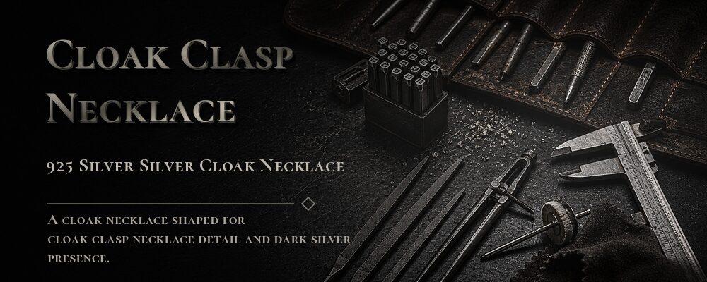 cloak clasp necklace 92.5% Sterling Silver as listed jewelry workshop tools banner