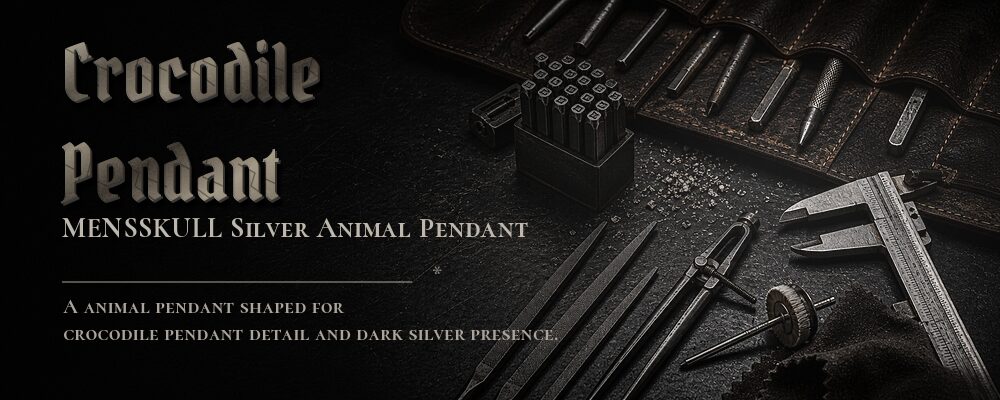 crocodile pendant material details should be confirmed from the current product options jewelry workshop tools banner