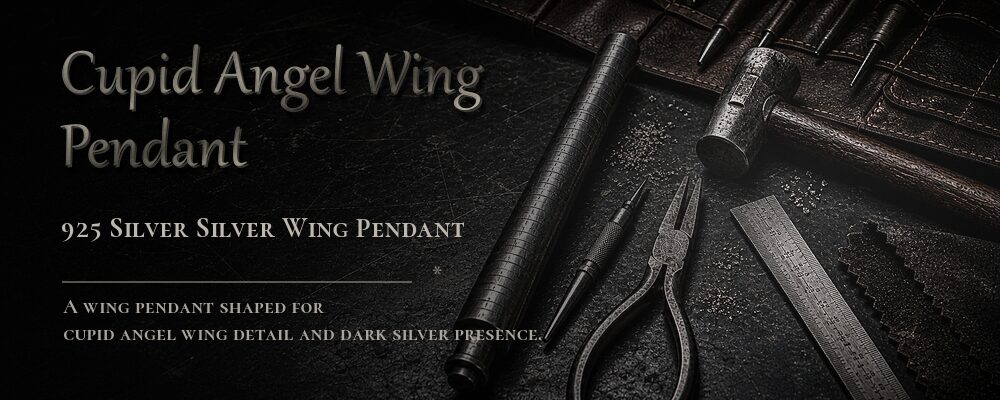 cupid angel wing pendant 925 Silver as listed jewelry workshop tools banner