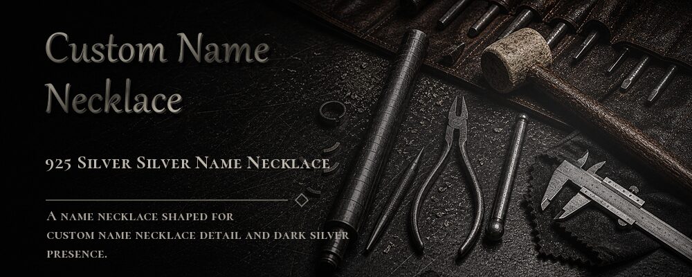 custom name necklace 92.5% Sterling Silver as listed jewelry workshop tools banner