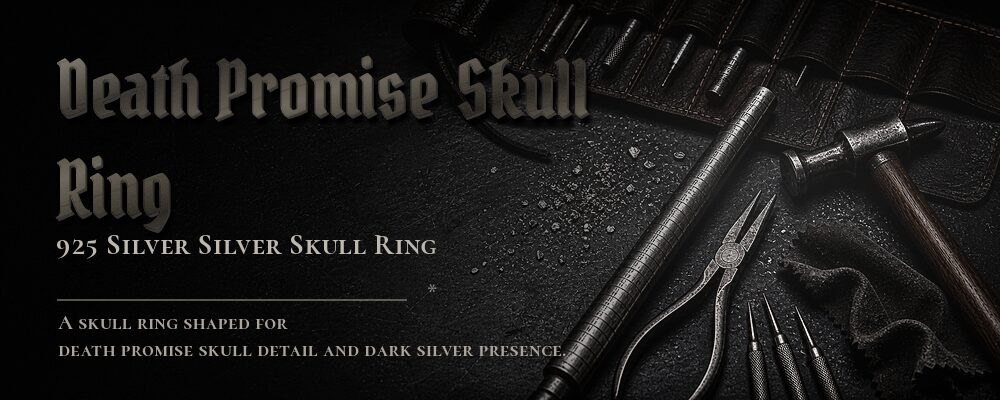 death promise skull ring 925 silver as listed jewelry workshop tools banner