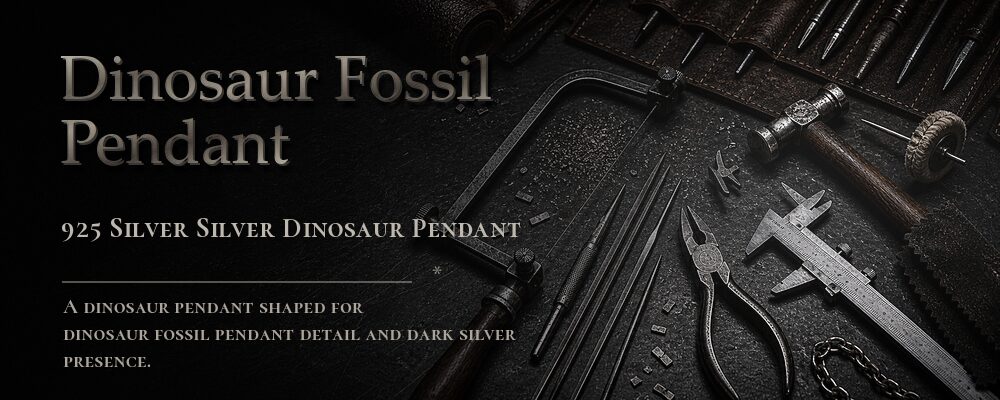 dinosaur fossil pendant 925 Silver as listed jewelry workshop tools banner
