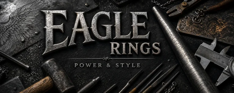 Eagle rings for men dark silver workshop featured image
