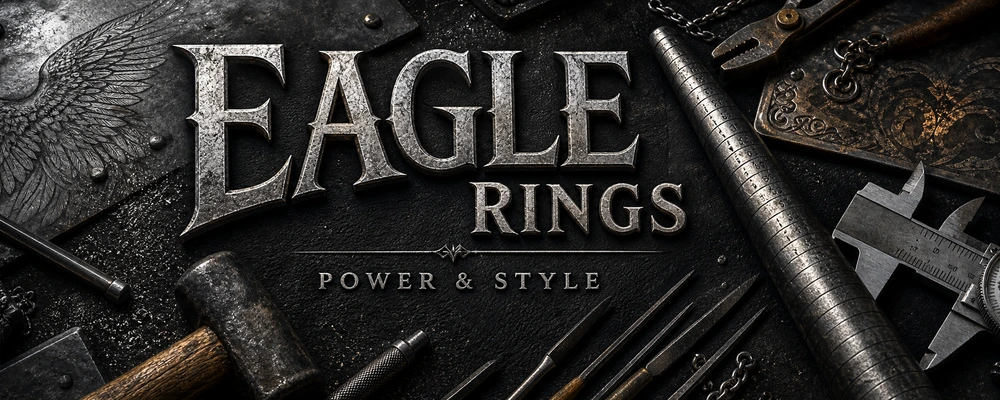 Eagle rings for men dark silver workshop featured image