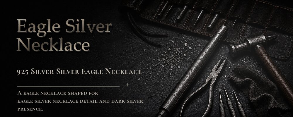 eagle silver necklace 925 SILVER as listed jewelry workshop tools banner
