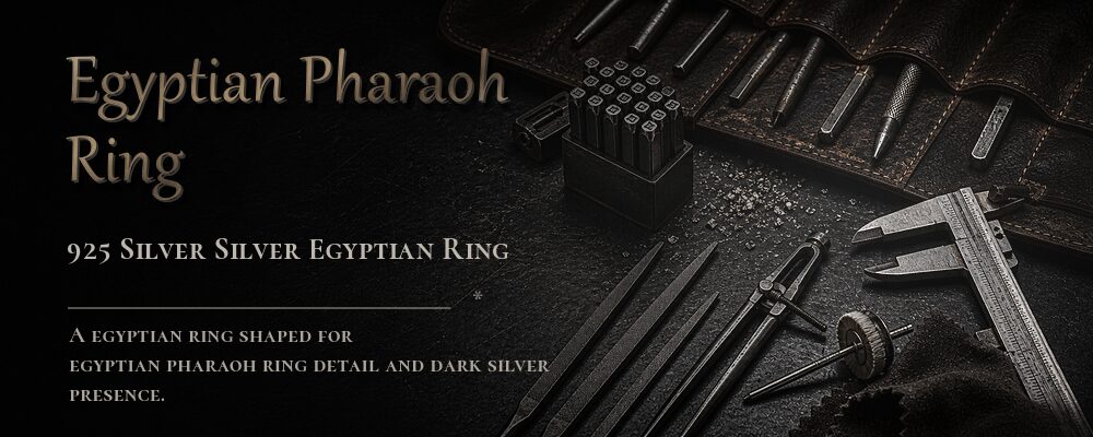 egyptian pharaoh ring 92.5% Sterling Silver as listed jewelry workshop tools banner
