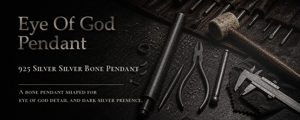eye of god pendant 925 Silver as listed jewelry workshop tools banner