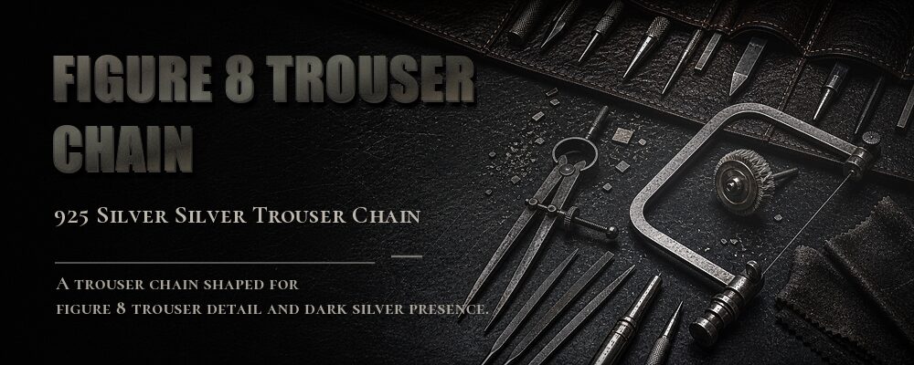 figure 8 trouser chain 925 Sterling Silver as listed jewelry workshop tools banner