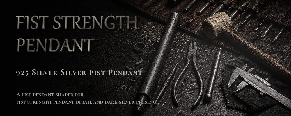 fist strength pendant 925 Silver as listed jewelry workshop tools banner
