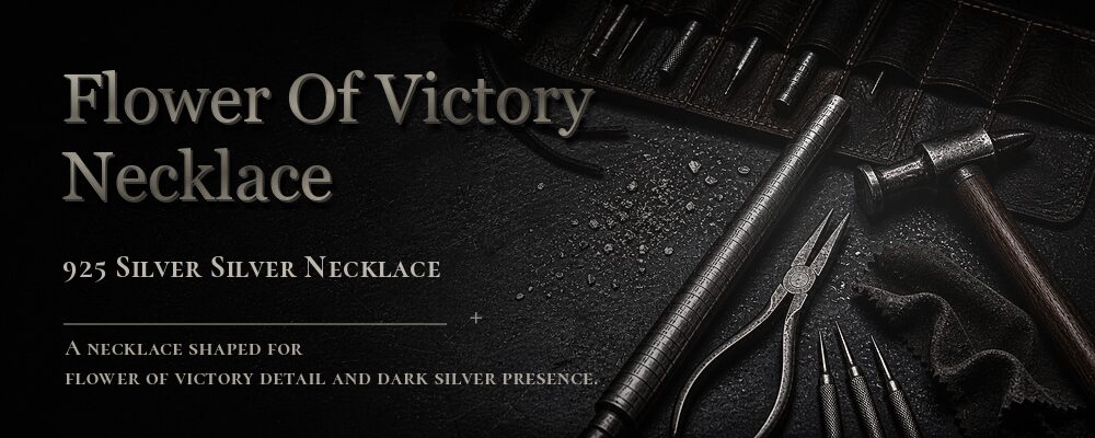 flower of victory necklace 925 SILVER as listed jewelry workshop tools banner