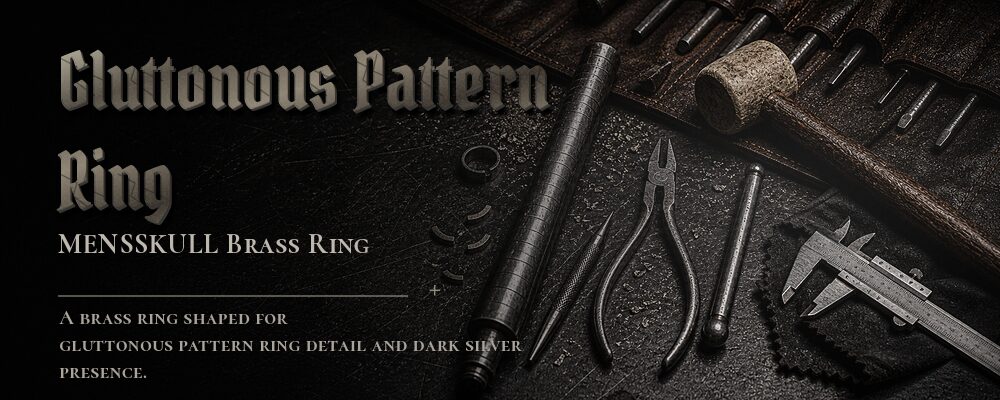 gluttonous pattern ring material details should be confirmed from the current product options jewelry workshop tools banner