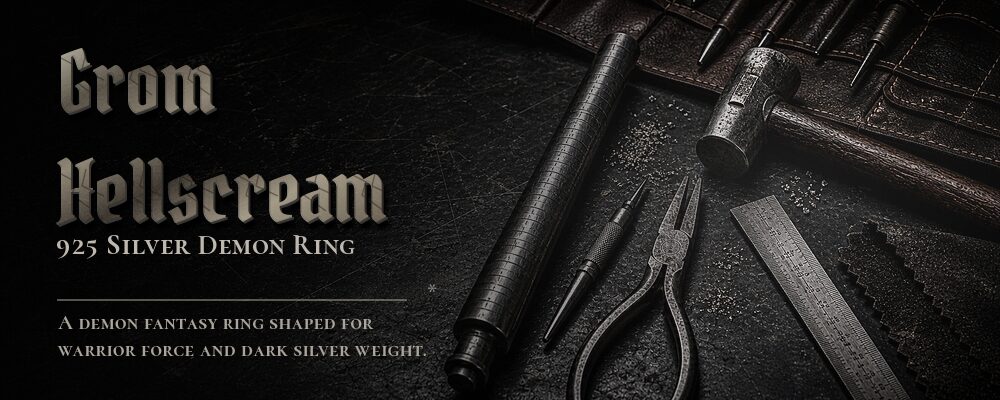 grom hellscream ring 925 silver as listed jewelry workshop tools banner