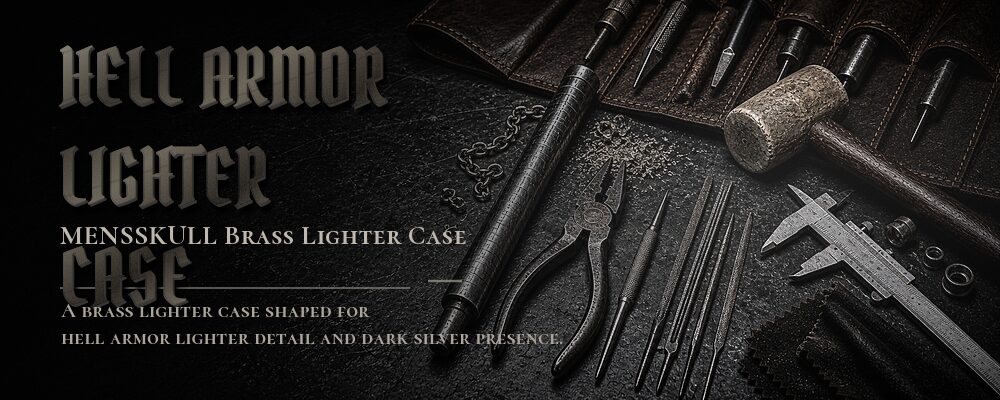 hell armor lighter case MENSSKULL as listed jewelry workshop tools banner