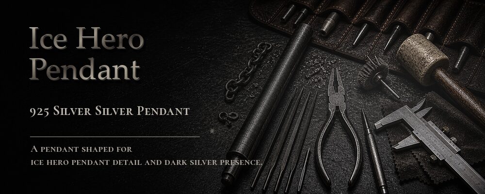 ice hero pendant 925 Silver as listed jewelry workshop tools banner