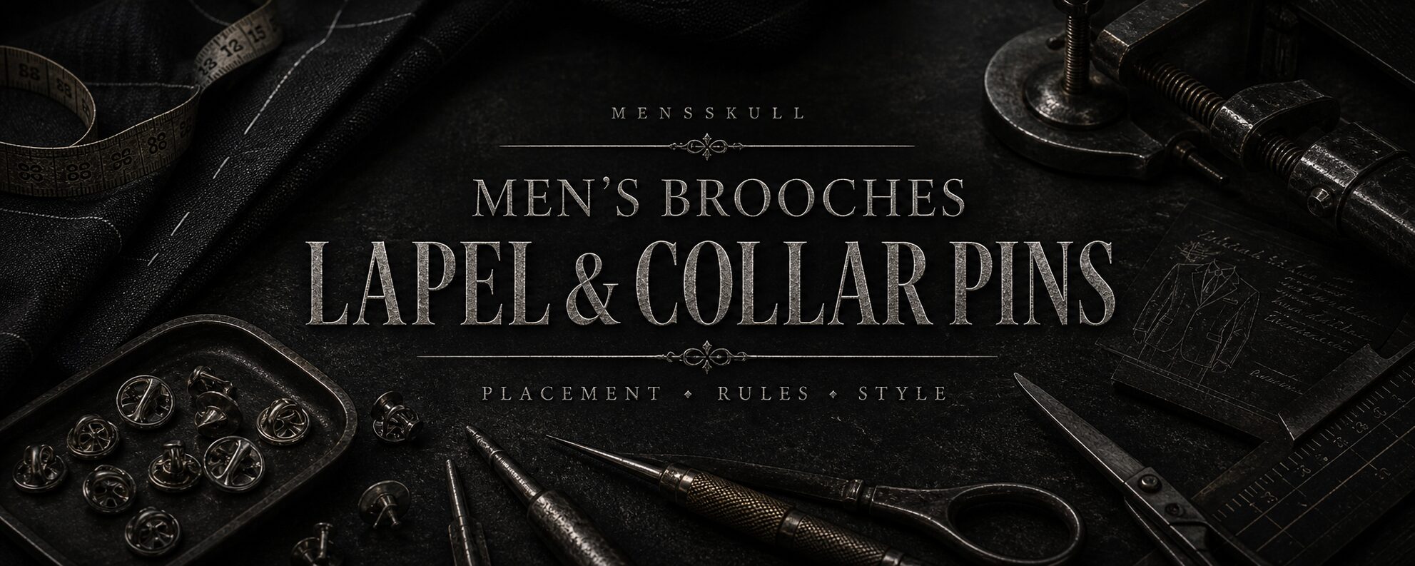 Men's bracelet trends 2026 blog featured image with MENSSKULL workshop tools and editorial typography