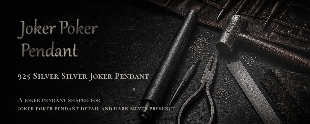 joker poker pendant 925 Silver + Brass+Purple Bopper as listed jewelry workshop tools banner