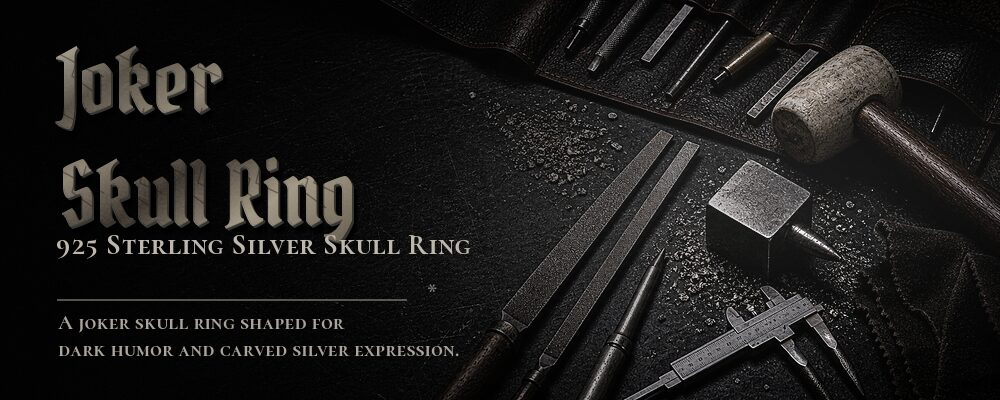 joker skull ring 925 silver as listed jewelry workshop tools banner