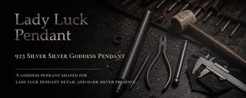 lady luck pendant 925 Silver+Brass as listed jewelry workshop tools banner
