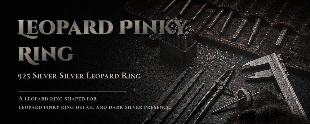 leopard pinky ring 925 silver as listed jewelry workshop tools banner