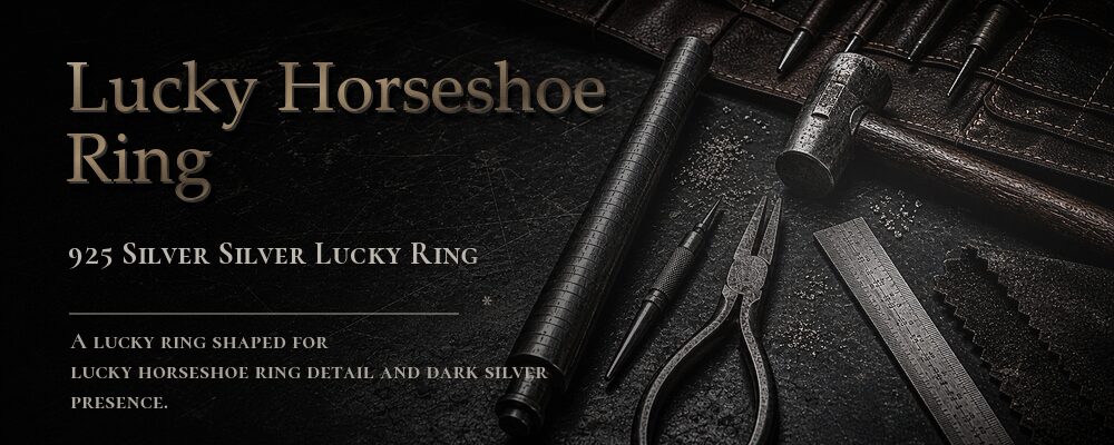 lucky horseshoe ring 925 sterling silver as listed jewelry workshop tools banner