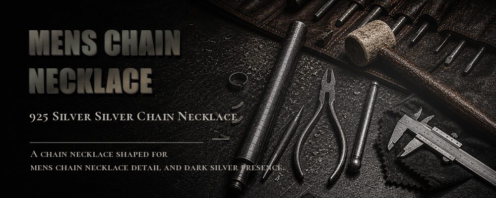 mens chain necklace 925 SILVER as listed jewelry workshop tools banner