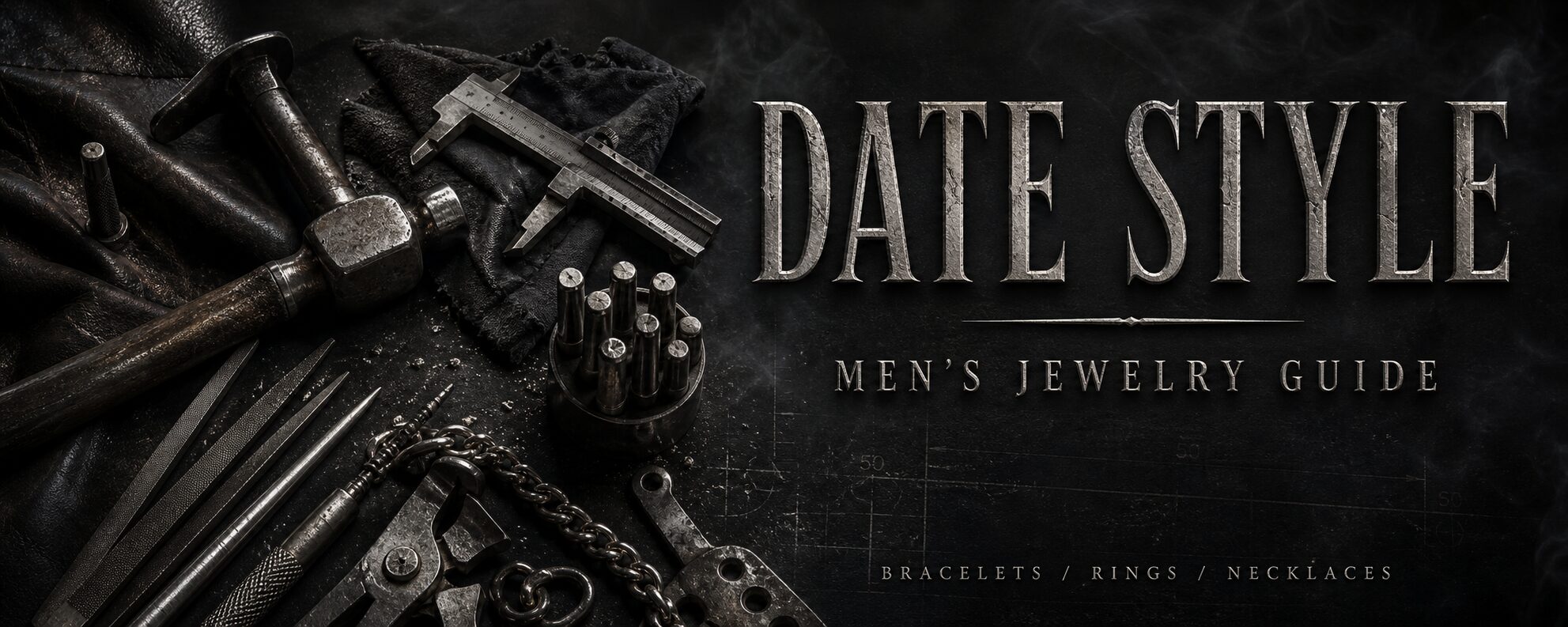 MENSSKULL date style mens jewelry guide dark silver workshop featured image