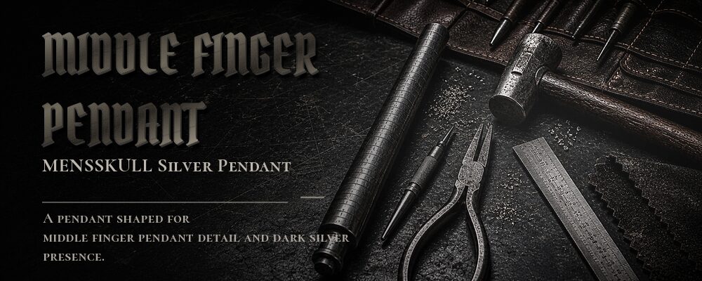 middle finger pendant material details should be confirmed from the current product options jewelry workshop tools banner