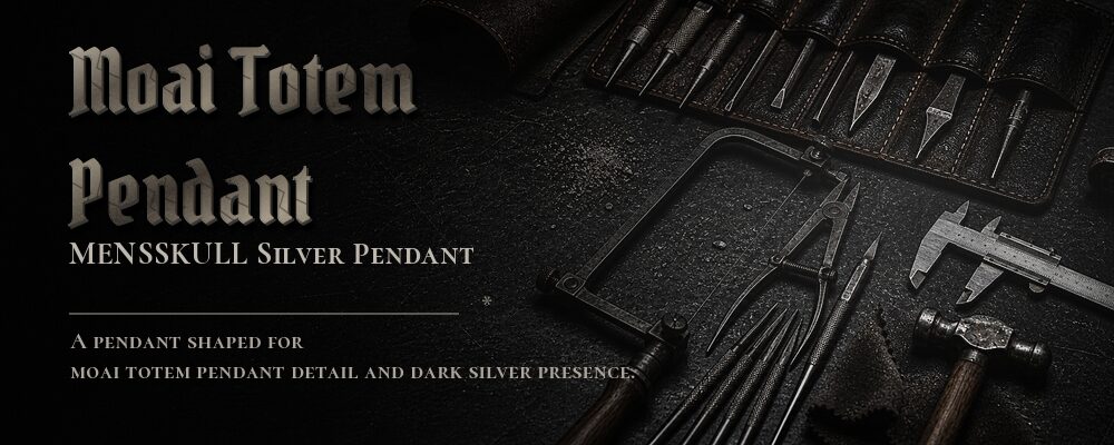 moai totem pendant material details should be confirmed from the current product options jewelry workshop tools banner