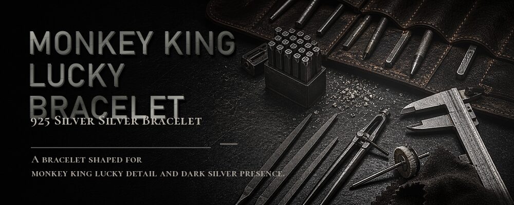 monkey king lucky bracelet 925 SILVER as listed jewelry workshop tools banner