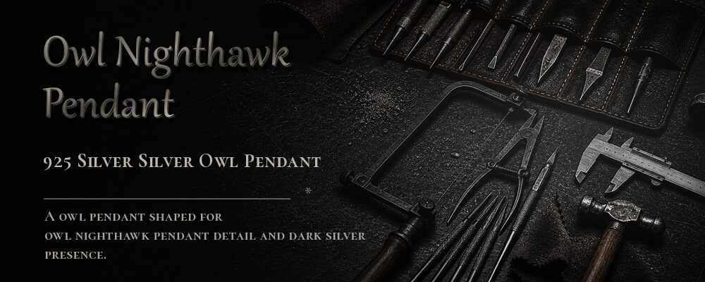 owl nighthawk pendant 925 Silver as listed jewelry workshop tools banner