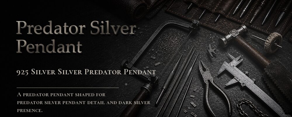 predator silver pendant 92.5% Sterling Silver + Red Copper Predator as listed jewelry workshop tools banner