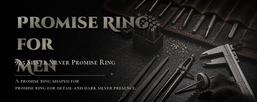 promise ring for men 925 Sterling Silver + 24K Gold as listed jewelry workshop tools banner