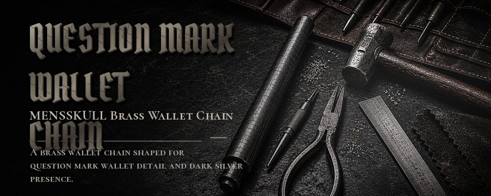 question mark wallet chain Brass as listed jewelry workshop tools banner