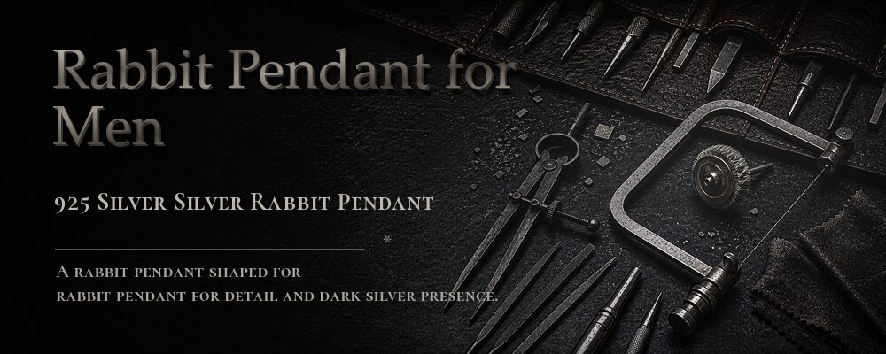 rabbit pendant for men 925 Silver as listed jewelry workshop tools banner
